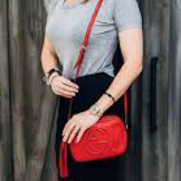 GUCCI Soho Disco Red Leather Crossbody Purse (308364 002123) - Picture 12 of 16